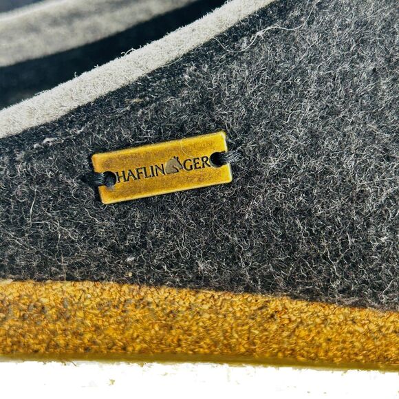 Haflinger Grizzly Kris Clog Shoes Euro 38 Graphite Gray Wool US 7 7.5 8 - Picture 6 of 12
